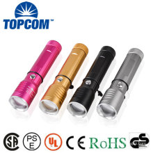 Best aluminum alloy 3w led cheap charging flashlight